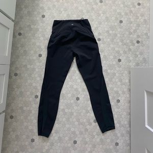 LuluLemon 7/8 Length Grey Leggings w/ Mesh Detailing